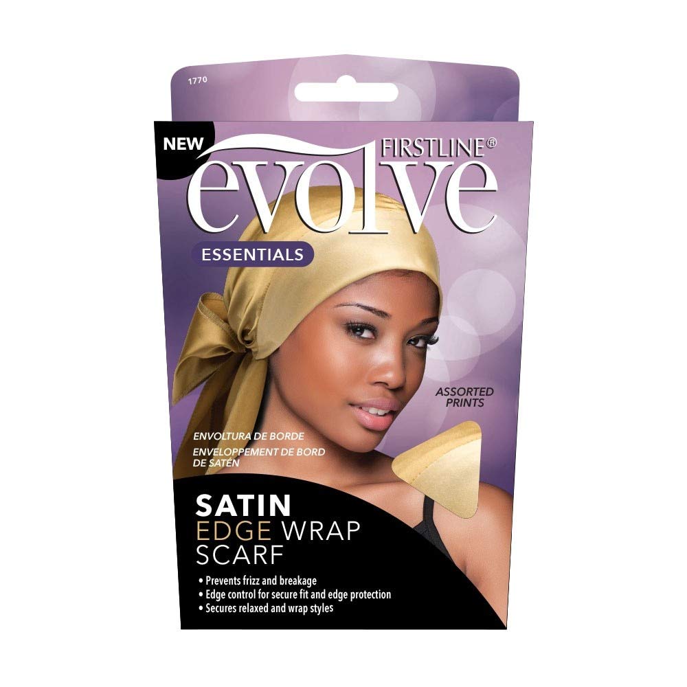 Firstline Evolve Essentials Satin Edge Wrap Scarf,Champagne,1 Count (Pack of 1)