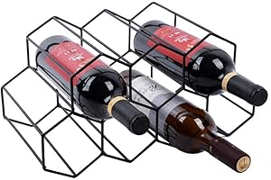Urban Deco Small Wine Rack: Sleek Wire Storage for Your Wine Collection