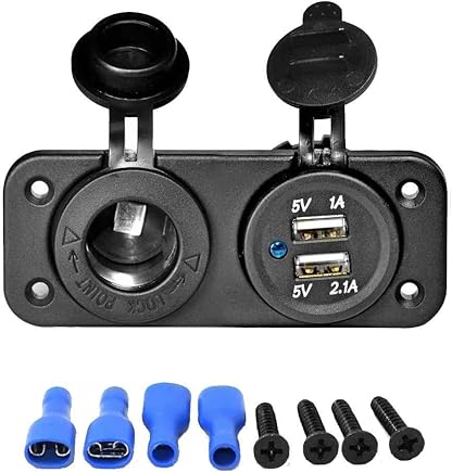 Lorsoul Dual USB Car Motocicleta del Carro del Encendedor de Cigarrillos Divisor de Toma de 12V Cargador Adaptador de Corriente de Salida Lorsoul Dual USB Car Motocicleta del Carro del Encendedor de Cigarrillos Divisor de Toma de 12V Cargador Adaptador de Corriente de Salida