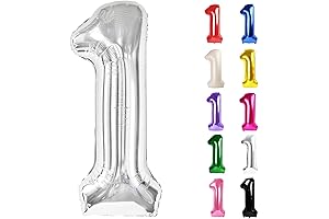 Silver Number 1 Balloon: A Gleaming Symbol for First Birthdays