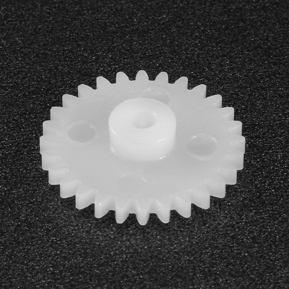 Shaft Pinion 50pcs 0.5 Module Plastic Single Layer Gear 20T 22T 24T 26T 28 Teeth Cylindrical Gear 2mm Hole Pinion 202A 222A 242A 262A 282A Motor Transmission(28T)