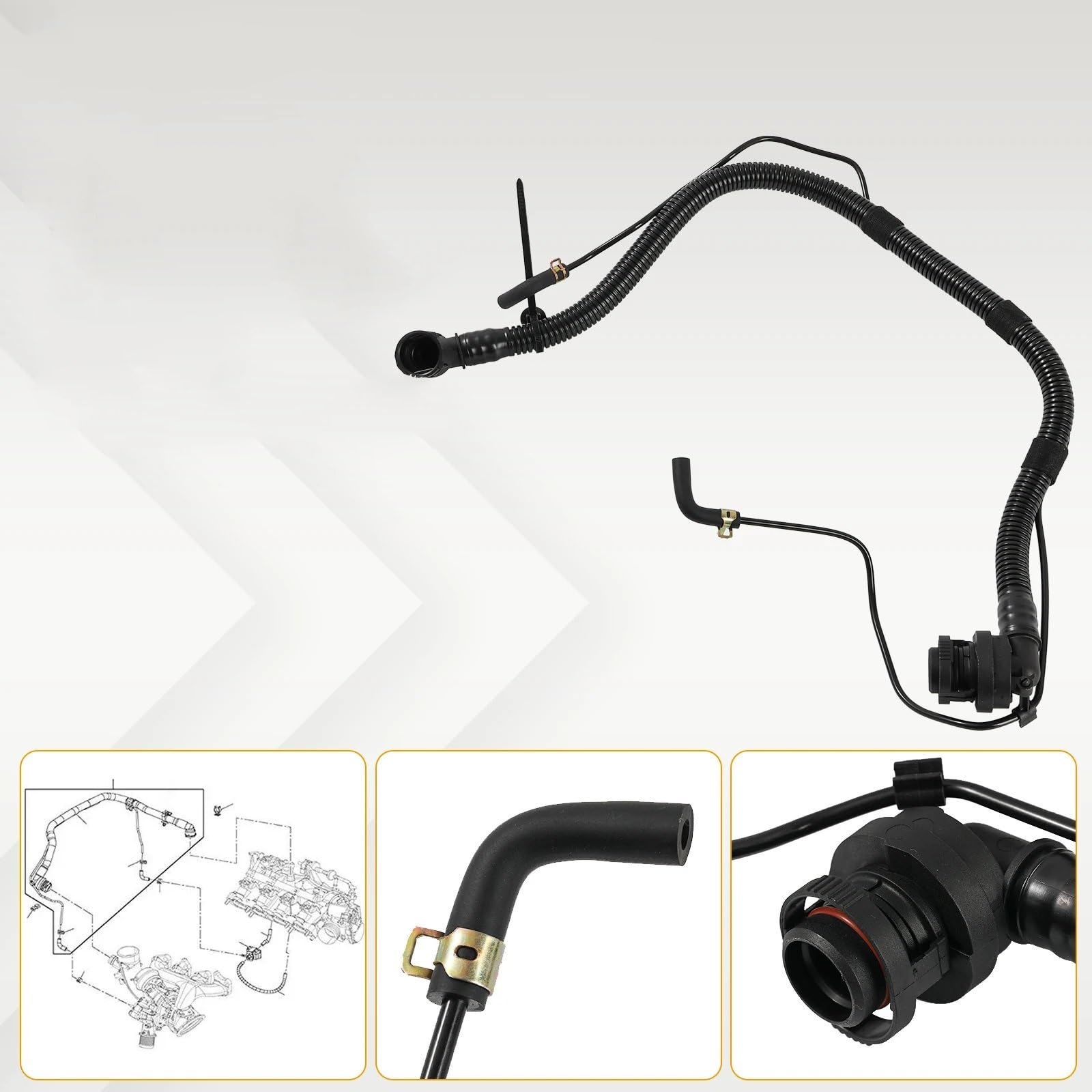 Manguera de Control de emisiones, para Opel, para Astra Mk6 J Hatchback P10 2010 2011 2012 2013 2014 2015 Manguera de ventilación del cárter PCV Tubo 25193343 55568267