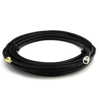 1m SMA Male to N Female Coaxial Cable HF-400 Flexible Extension Coax 50 Ohm (LMR-400-UF Equivalent) 1m 2m 3m 5m 7m 10m 12m 15m 20m 25m 30m