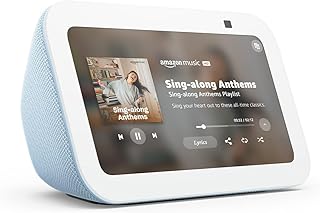 Amazon Echo Show 5 (newest model), Smart display with Alexa+ Early Access, 2x the bass and clearer sound, Cloud Blue