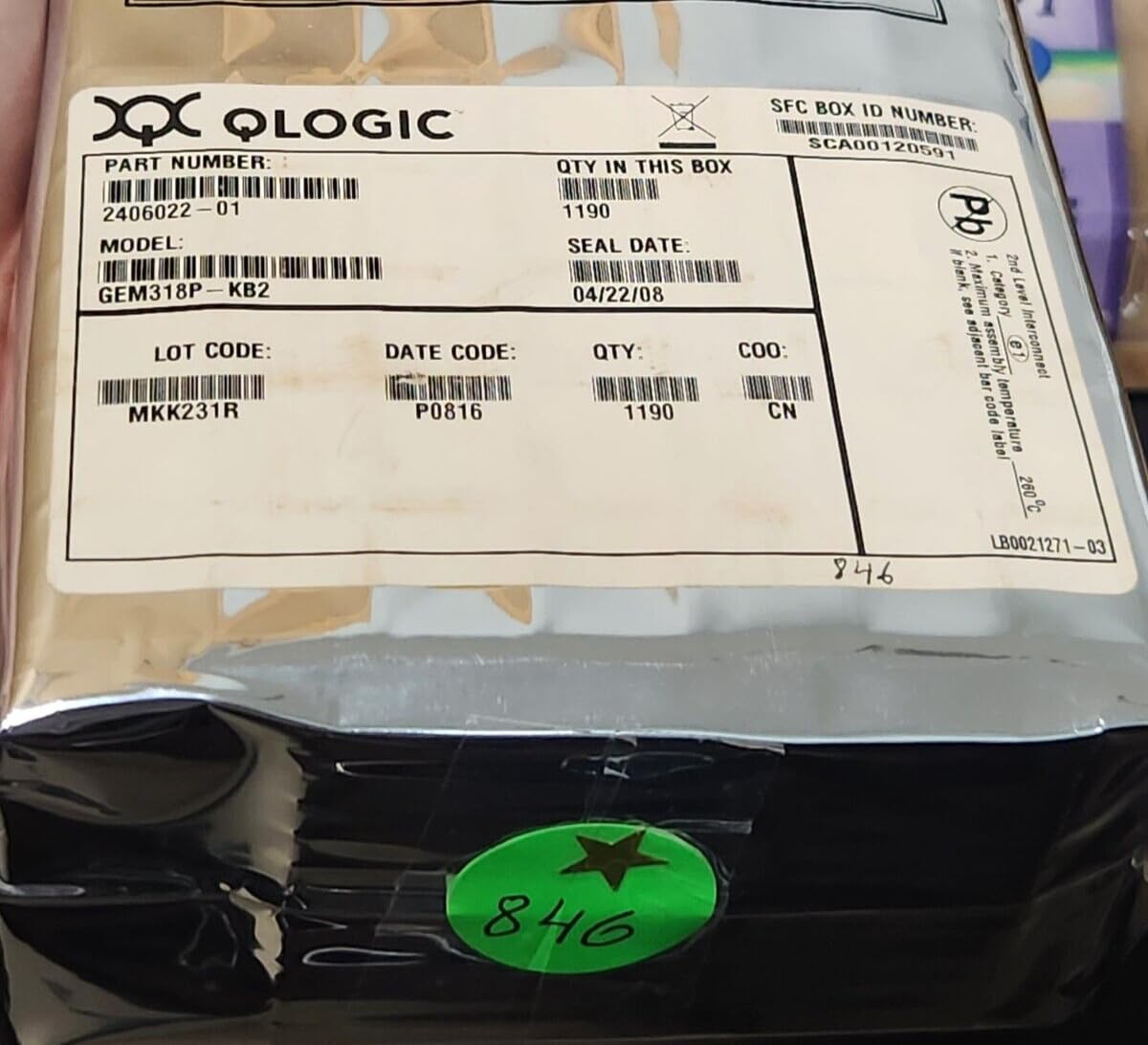 (1190 PCS) GEM318P-KB2 QLOGIC