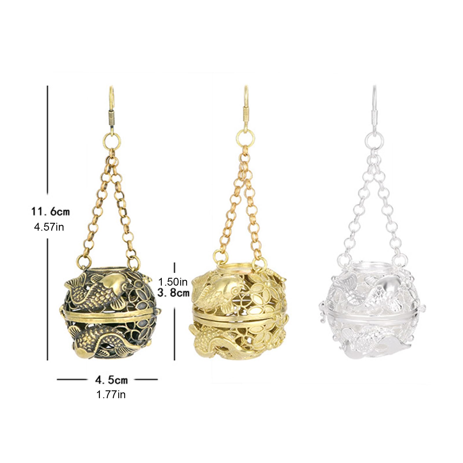 Diffusori di fragranze in Ottone Anticato for aromaterapia for Decorazioni for la casa, incensi Decorativi in ​​Ottone(C)