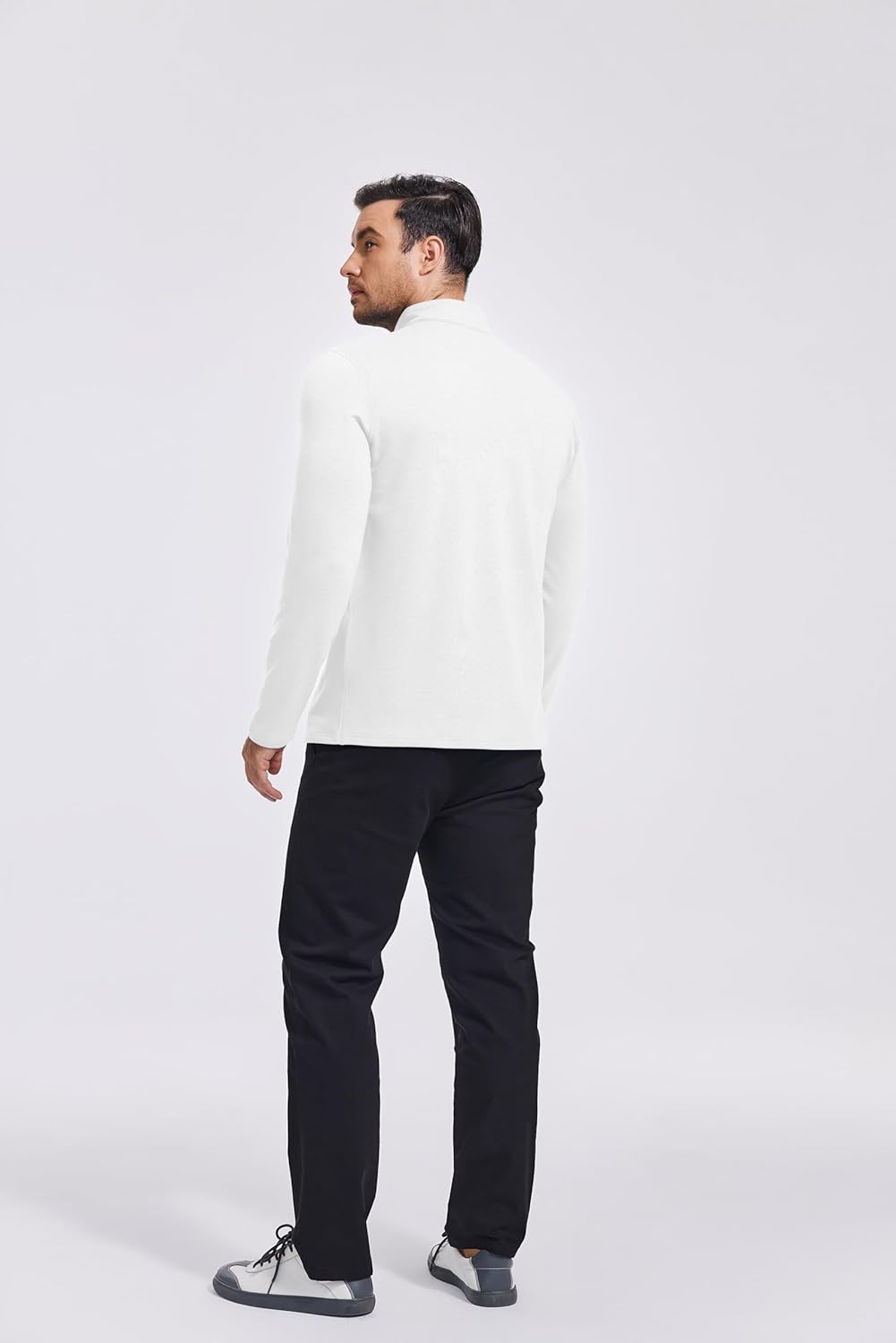 PINSPARK Men's Quarter Zip Up Lightweight Pullover Mock Neck Sweatshirts Long Sleeve Golf shirts Performance Athletic Casual - Image 7