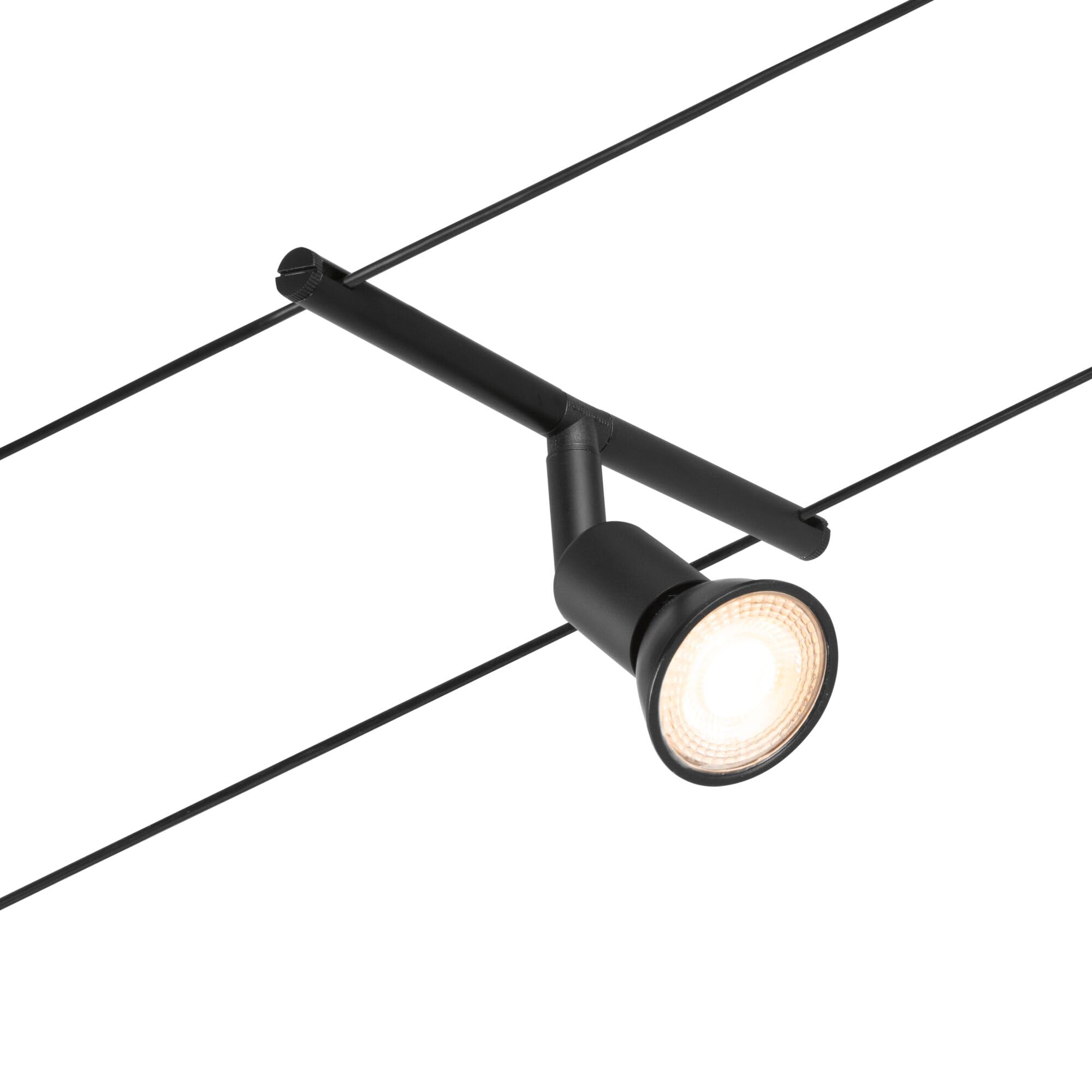 Paulmann 94446 CorDuo Set Système de Câbles Salt DC 5 x 10 watts max, Éclairage Extensible Noir Mat Câble Métallique Matière Plastique GU5,3 Système de Câbles sans Ampoules