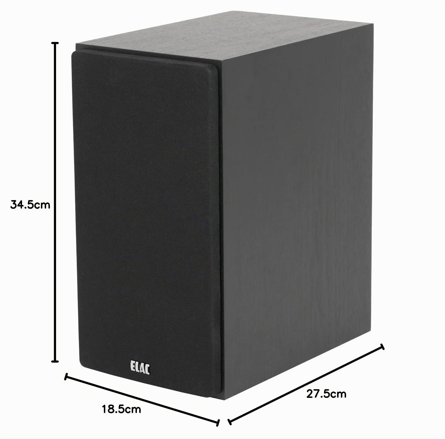 ELAC Uni-Fi 2.0 - Altoparlante da scaffale UB52, altoparlante Bookshelf per riproduzione musicale tramite impianto stereo, sistema audio surround 5.1, suono eccellente e chiaro, altoparlante a 3 vie,