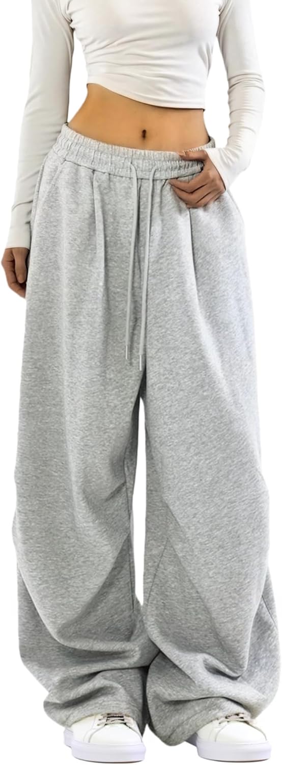 Women Baggy Sweatpants Wide Leg Lounge Pants Comfy Joggers Fall Winter Outfits 2025 - Image 2