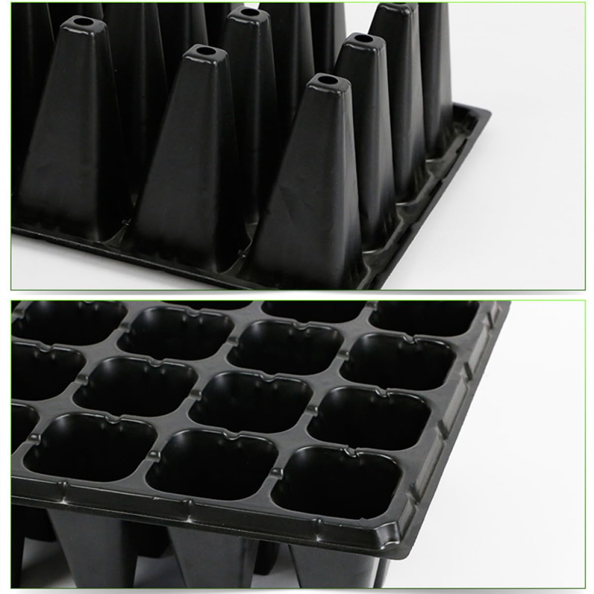 Plateau de Culture en PVC Noir 50 Cellules, Lot de 5 pour Semis