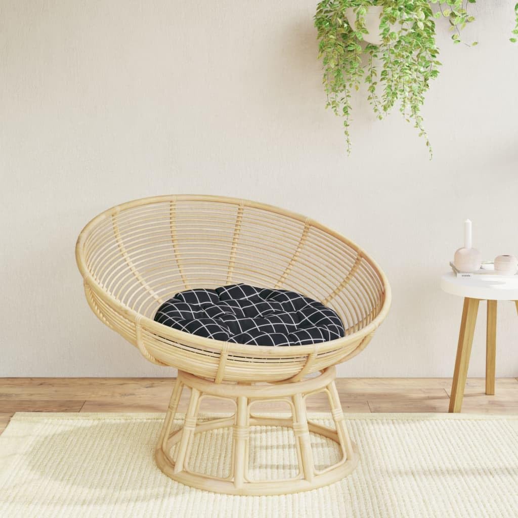 Coussin de siège rond tissu Oxford avec liens pour jardin et balcon