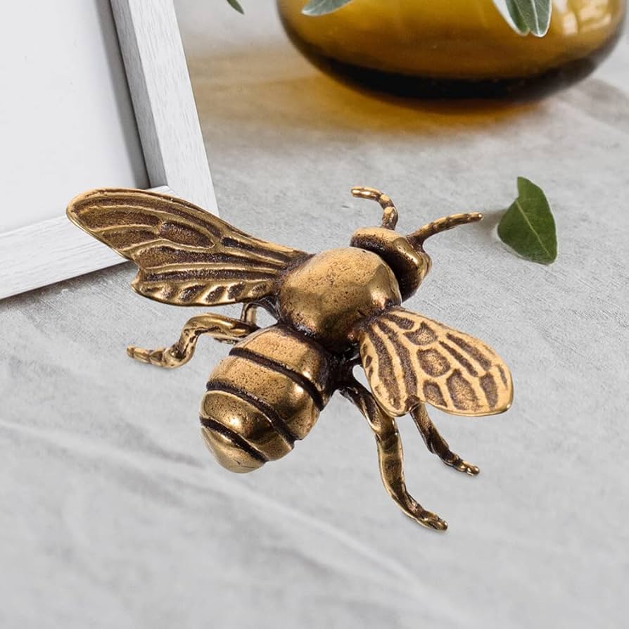 Amazon.co.jp: EXCEART 金蜂の置物 3個 真鍮製ハチの置物 ミニ レトロ