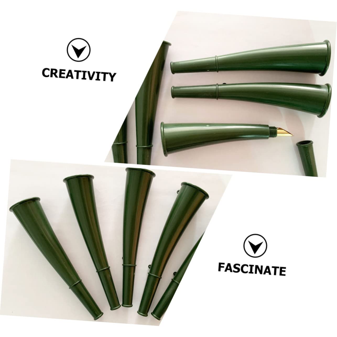 HONMEET 2pcs Small Iron Signal Horns for Outdoor Competitions Cheer Props for Festivals Parties and Sporting Events Portable Noise Maker for Boys and Girls and Adults