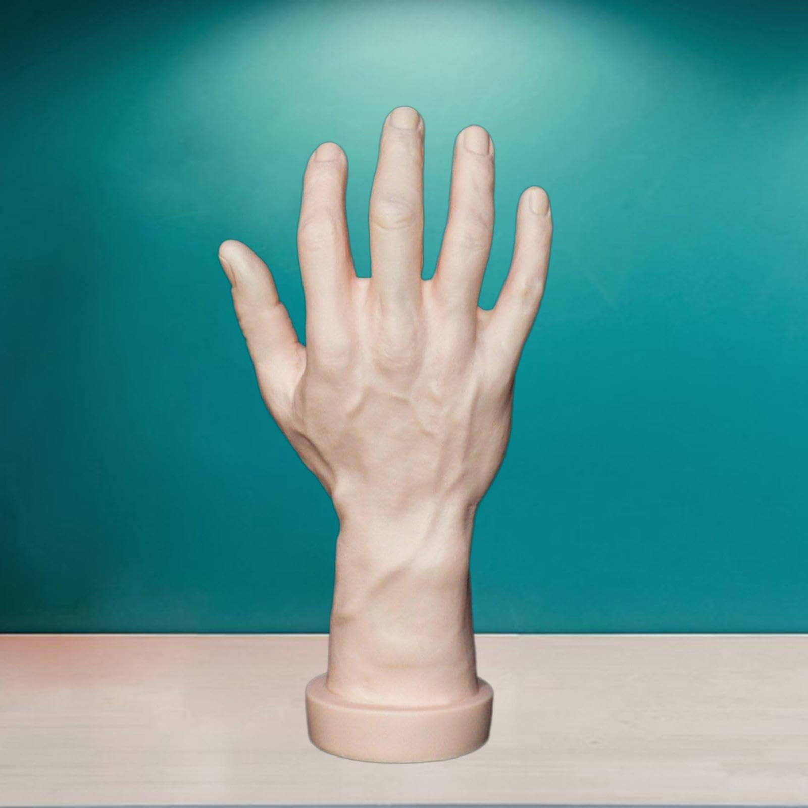 perfk Modello di Mano Maschile, Falsa Mano Umana spettrale realistica, Simulazione, battute Giocattolo, Mano di manichino per la Decorazione del Cosplay di, Destra, Pelle