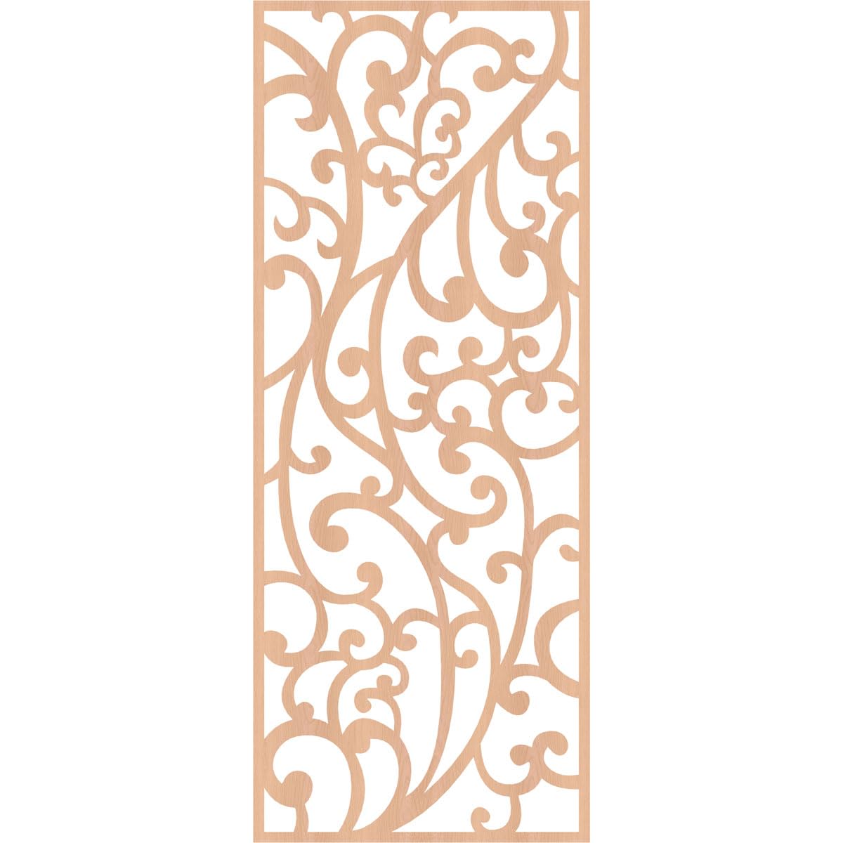 13 3/8"W x 34 3/8"H x 1/4"T Woodhaven Decorative Fretwork Wood Wall Panels, Alder