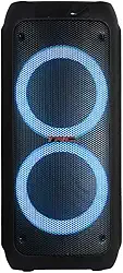 TRC 5590 - Caixa de Som Amplificada Portátil com Bluetooth; Controle Remoto; Entrada USB; Iluminação em LED; Disco Ligthing; Microfone com Fio e TWS; – 1000W RMS; Black