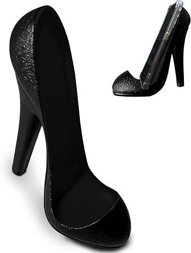 Trovety Soporte de teléfono para zapatos elegante poliresina para el hogar escritorio mesa de oficina base estable tamaño amplio para la mayoría de