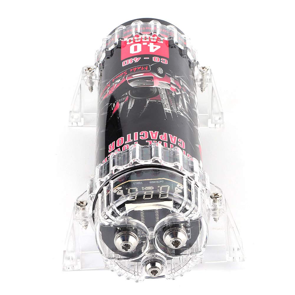 4 Farad Power Condensator LED Voltaggio Display Power cap Amplificatore Audio per Auto