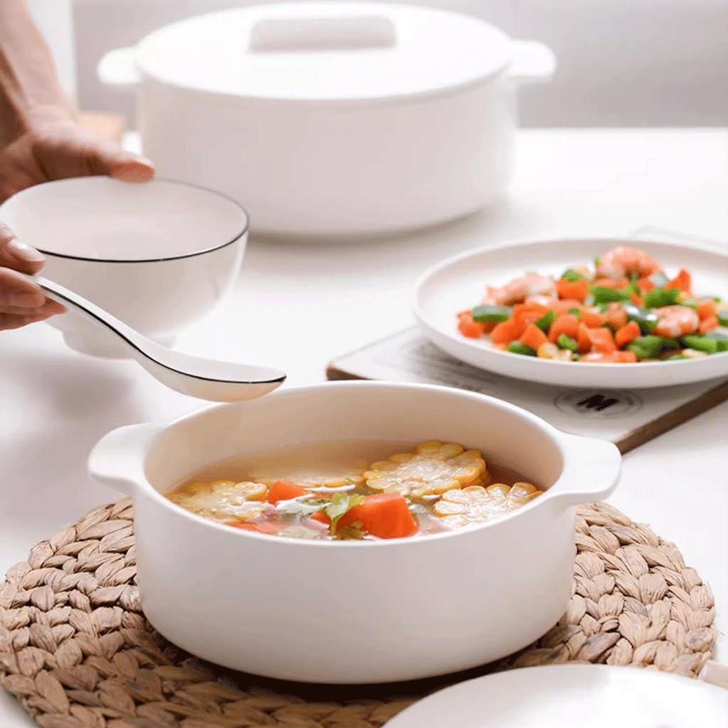 Contenitori Per la Conservazione Degli Alimenti Stoviglie For La Casa Ciotola For Noodle For Zuppa A Doppia Orecchie For Riso In Ceramica For Grande Ciotola Per Zuppa di Noodle(1)