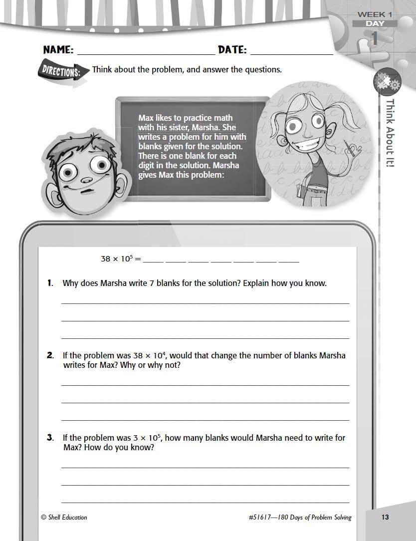 180 Days of Problem Solving for Fifth Grade - Build Math Fluency with this 5th Grade Math Workbook (180 Days of Practice) - Image 5
