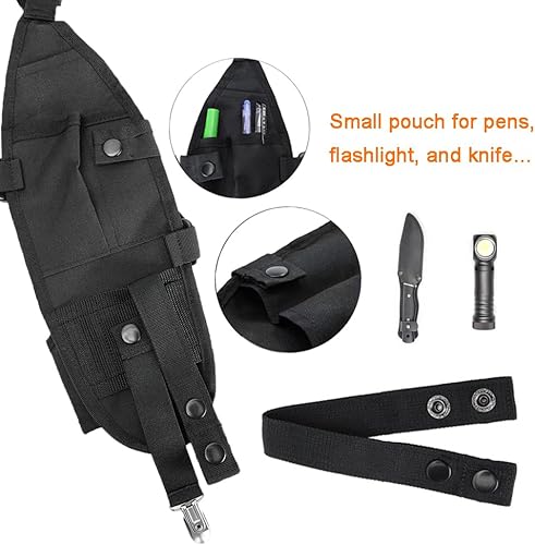 Miniatura 4 de Arnés de hombro para radio, soporte para el pecho, chaleco universal, de nailon, bolsa de radio bidireccional, walkie talkie, búsqueda de artículos