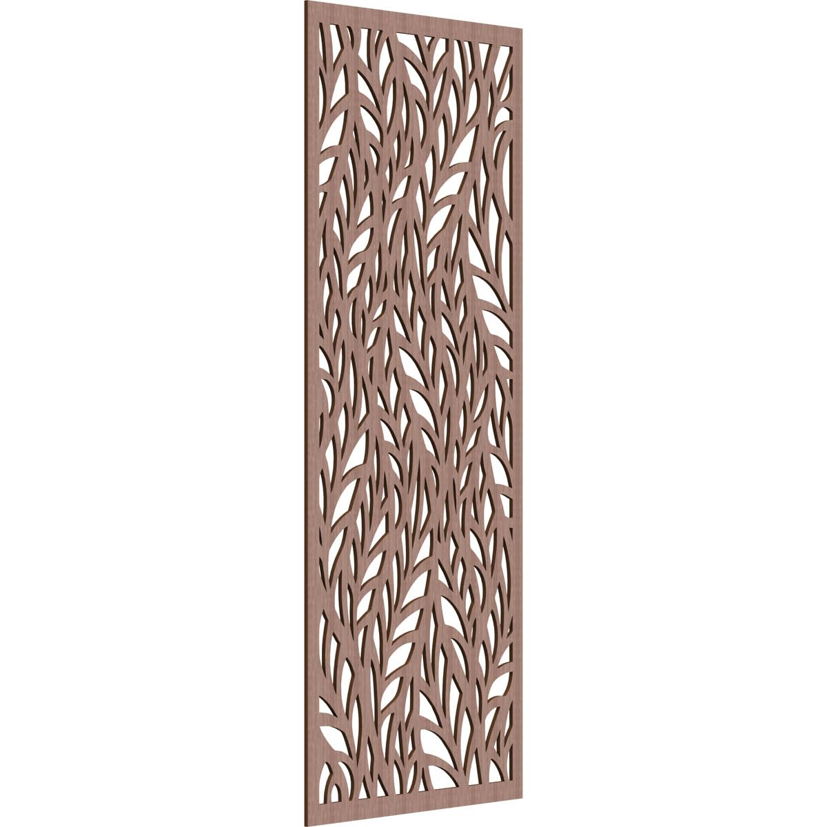 Ortonville Decorative Pierced Fretwork Wood Wall Panels, 33 3/8"W x 84 3/8"H x 3/8"T, Walnut
