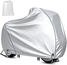 Motorcycle Cover, 420D Thick, Waterproof Motorcycle Cover, Warning Reflective Tape, Heat Resistant, Waterproof, Snowproof, Large, Double Sewing, Tear-resistant, UV Protection, Anti-Theft