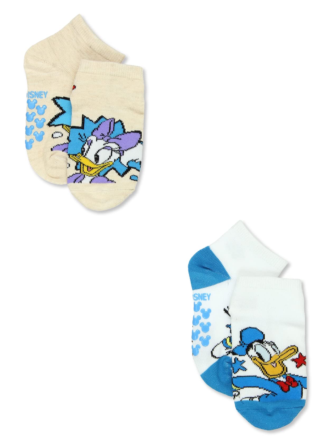 Mickey Mouse Minnie Pluto Donald Duck Jungen Kleinkind 6er-Pack Gripper Quarter Socken