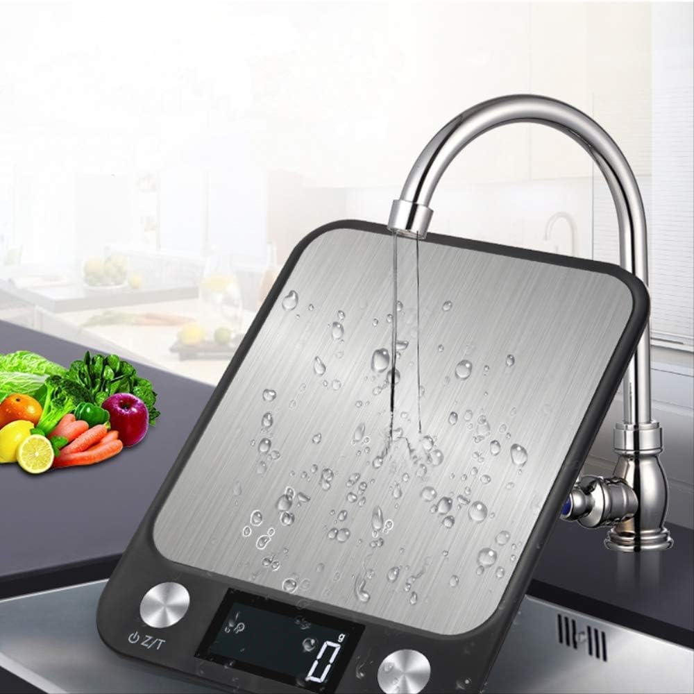 para Cocina y joyería Báscula Digital Báscula de Cocina Báscula Digital Multifuncional para Alimentos Báscula electrónica de Acero Inoxidable Pantalla