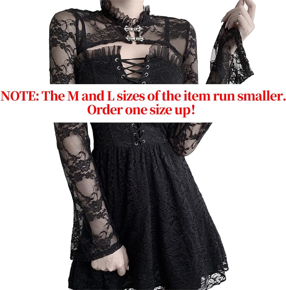 Bolero Shrug Goth Crop Top Fairy Shrugs for Dresses - Image 2