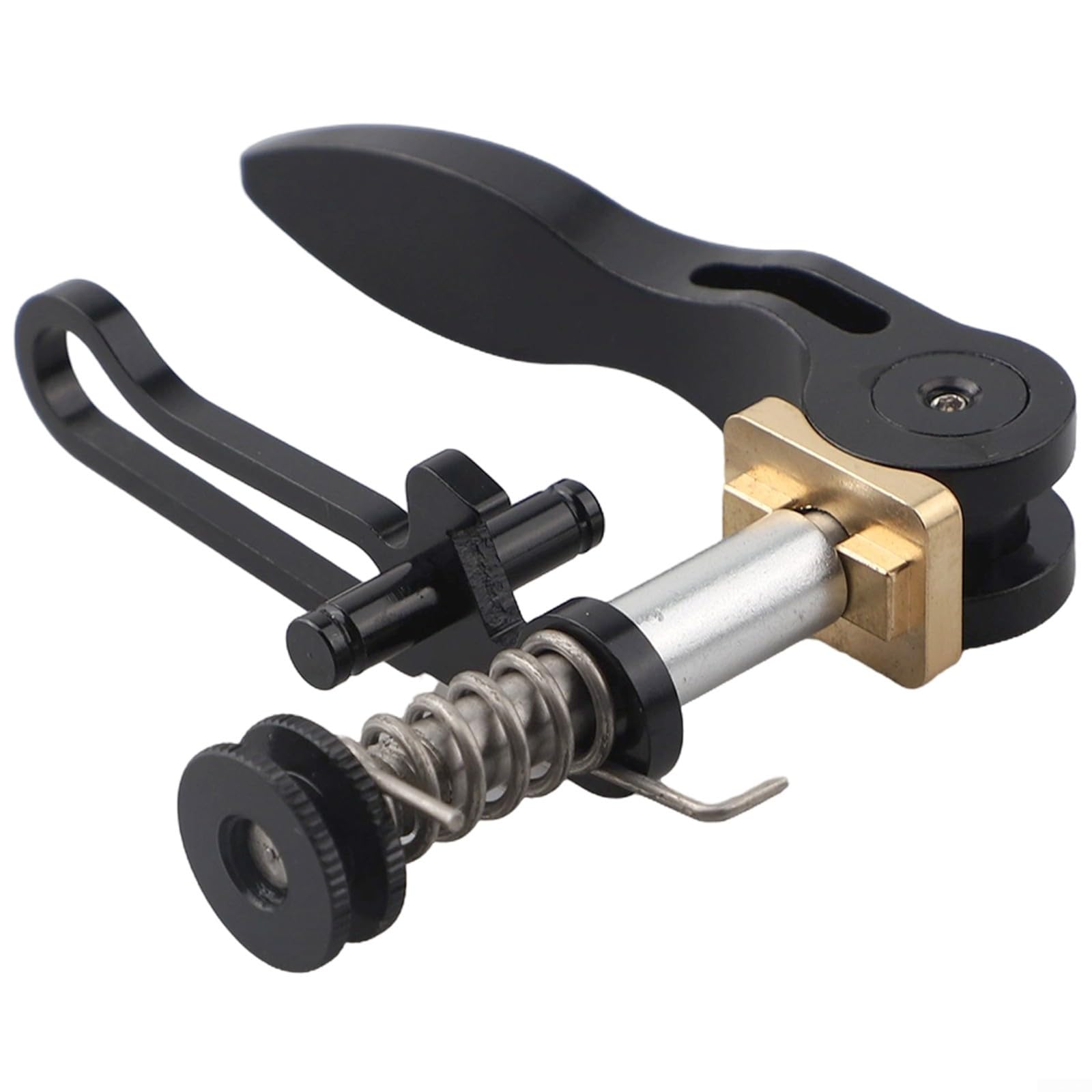 Aluminum Alloy Bike Seatpost Clamp Quick Release for Brompton Folding Bicycle 72x67mm Black Red Golden(Black)