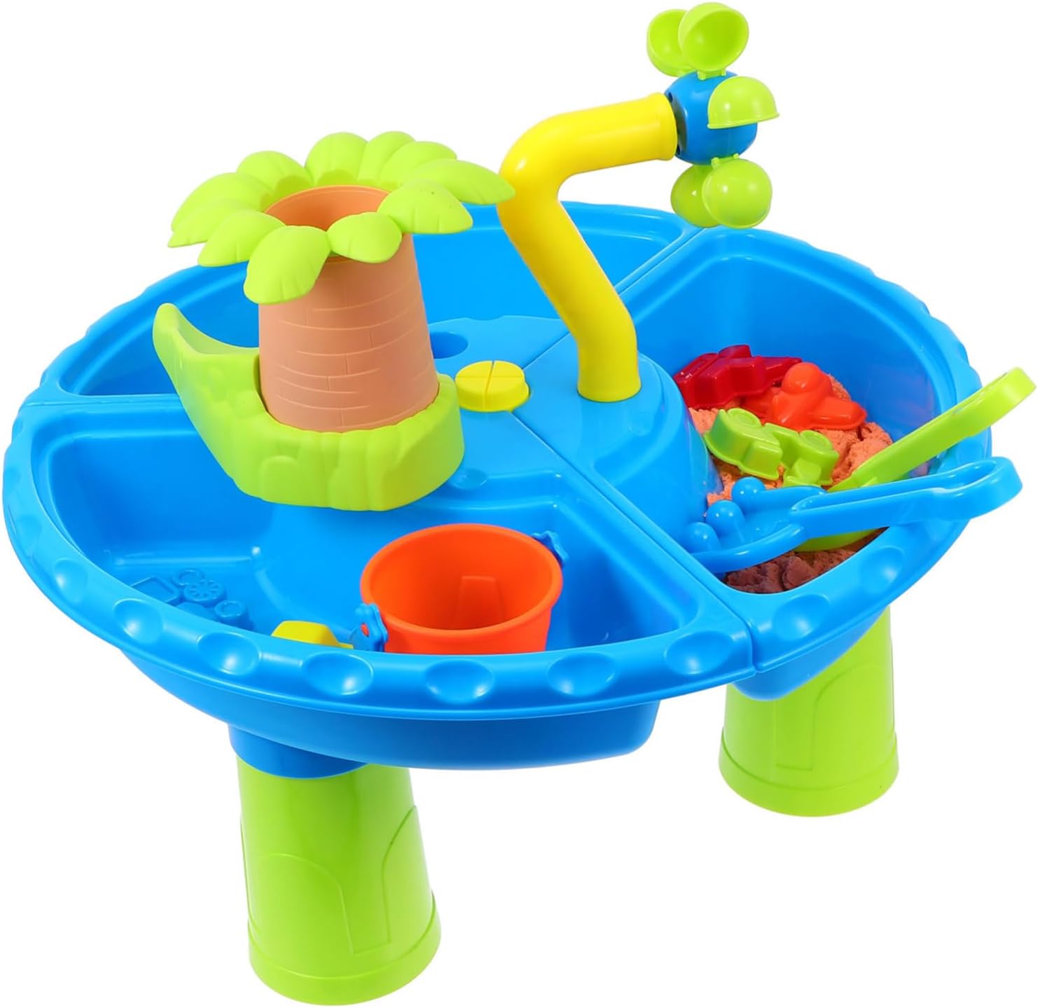 Totority Sand Table Playset Assorted Color Beach for Outdoor Sand and Water Fun Portable Lightweight Design Enhances Creativity Imagination and Social Skills