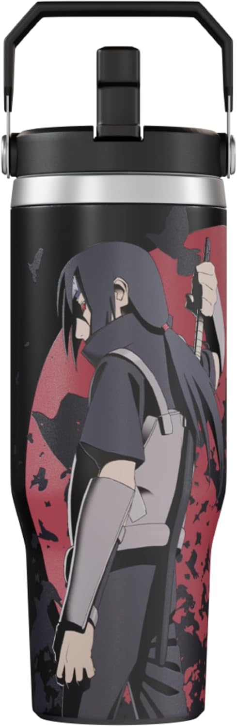 Team Liquid Naruto Itachi Bloodline Tumbler with Lid, 30 Oz Water Cup, Vacuum Insulated, Anime Water Bottle, Reusable Insulated Stainless Steel tumbler for Water, Iced Tea or Coffee