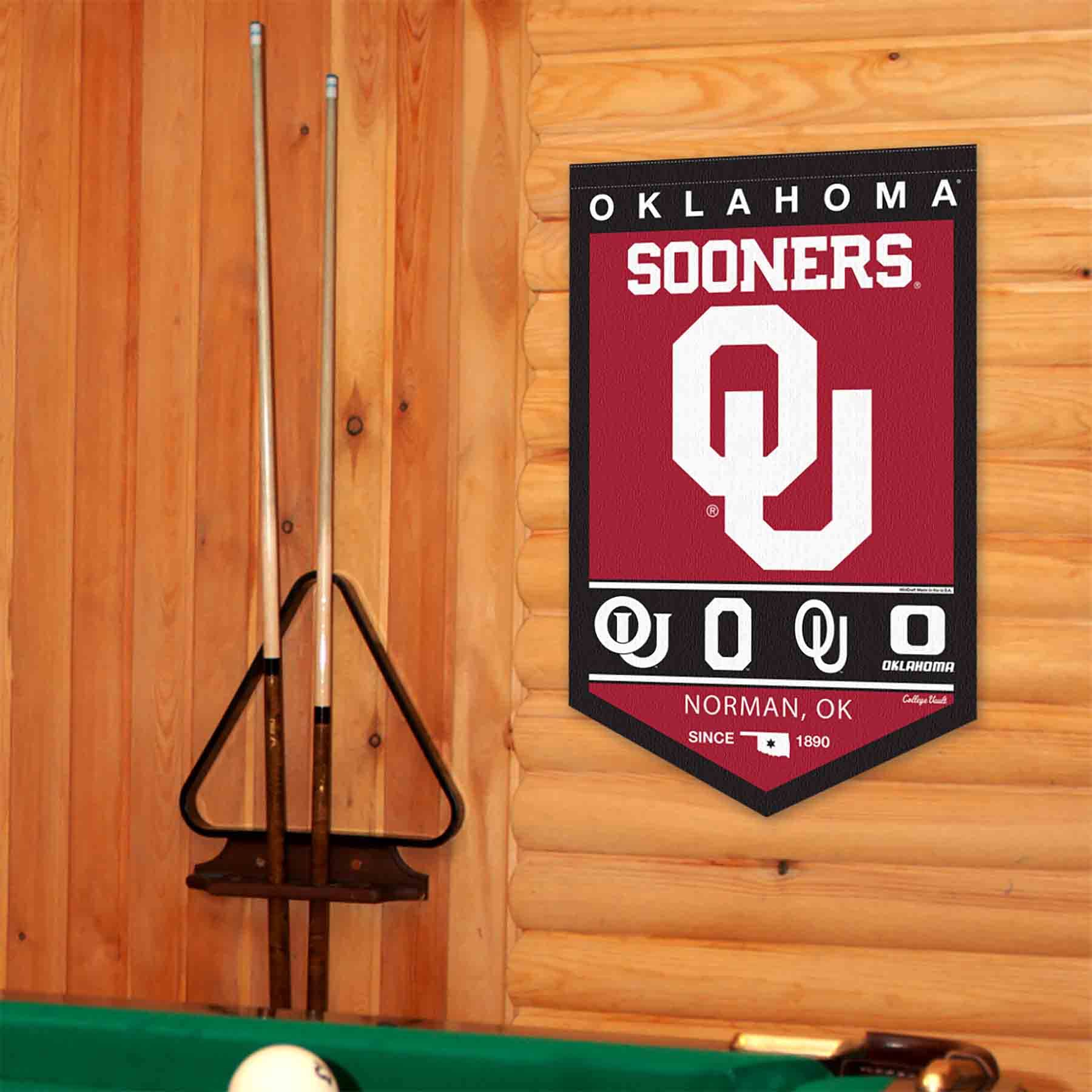 College Flags & Banners Co. Oklahoma Sooners Heritage History Banner Pennant