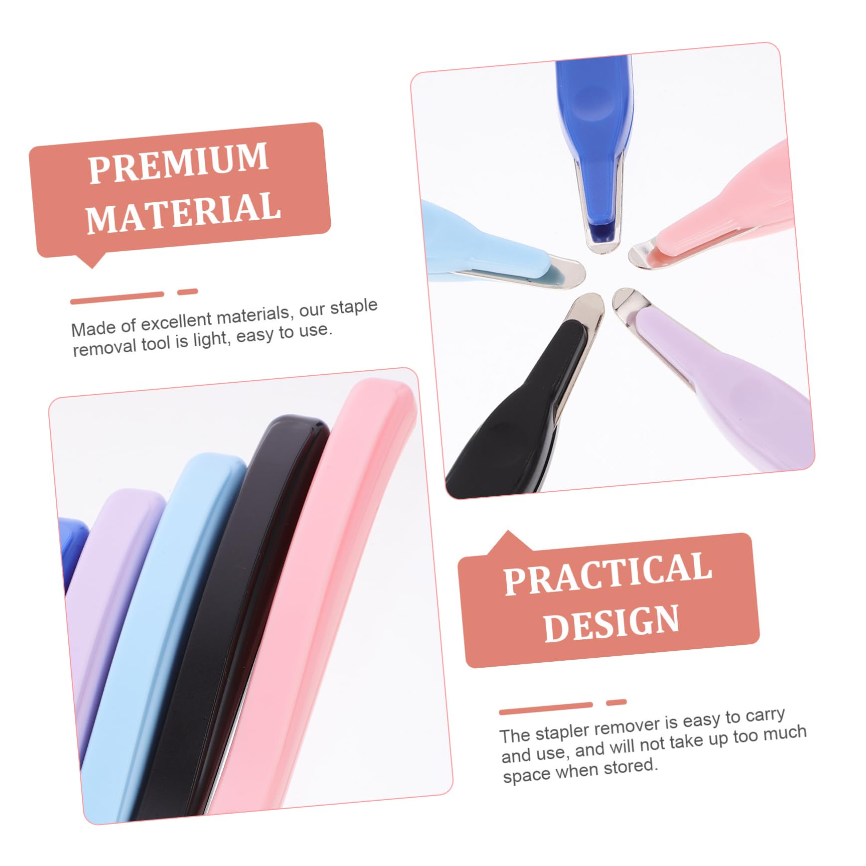 Angoily 4 ensembles Extracteur D'Agrafes À Stylo Outil Manuel Pour Bureau Agrafeuse Manuelle Arrache-Agrafes Extracteur D'Agrafes Arrache-Agrafes 5 pièces * 4