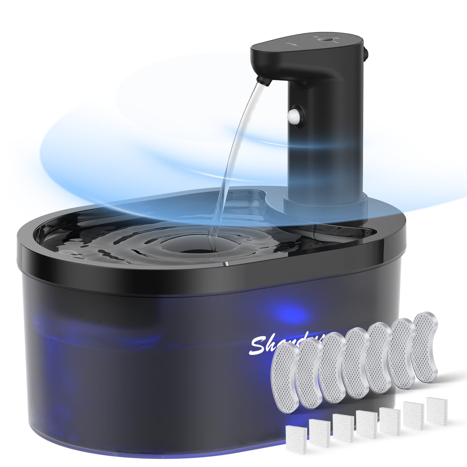 Wireless Cat Water Fountain Cordless, Automatic Pet Water Fountain 5000mAh Battery, 101oz/3L Large Cat Fountains for Drinking Ultra Silent Rechargeable Water Fountains for Cats and Dogs