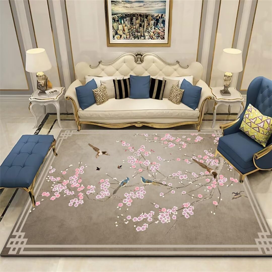 Tapis de chambre fille rose 50x80cm lavable en machine imprimé