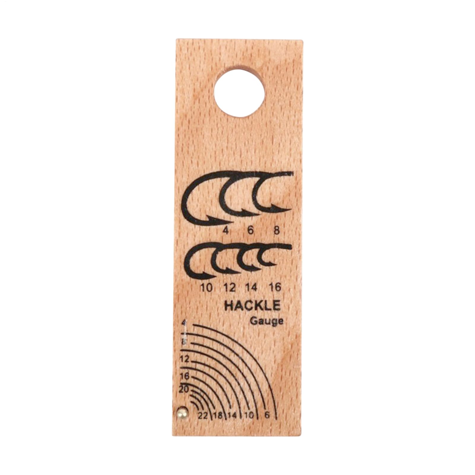 Wooden Hook Gauge, Fly Fishing Size Chart, Tackle Measurement Tool, Precise Rig Sizing Board, Fishing Gear Accessory for Holiday Birthday River Lake Stream Freshwater Seawater Casting Jigging