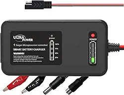 ULTRA POWER Carregador de Bateria LiFePO4 4A 14.6V, 12.8V LiPO, Smart Battery Charger Maintainer para Carros, Motocicletas, Golf Carts, UAV, Barcos e Baterias de Ciclo Profundo