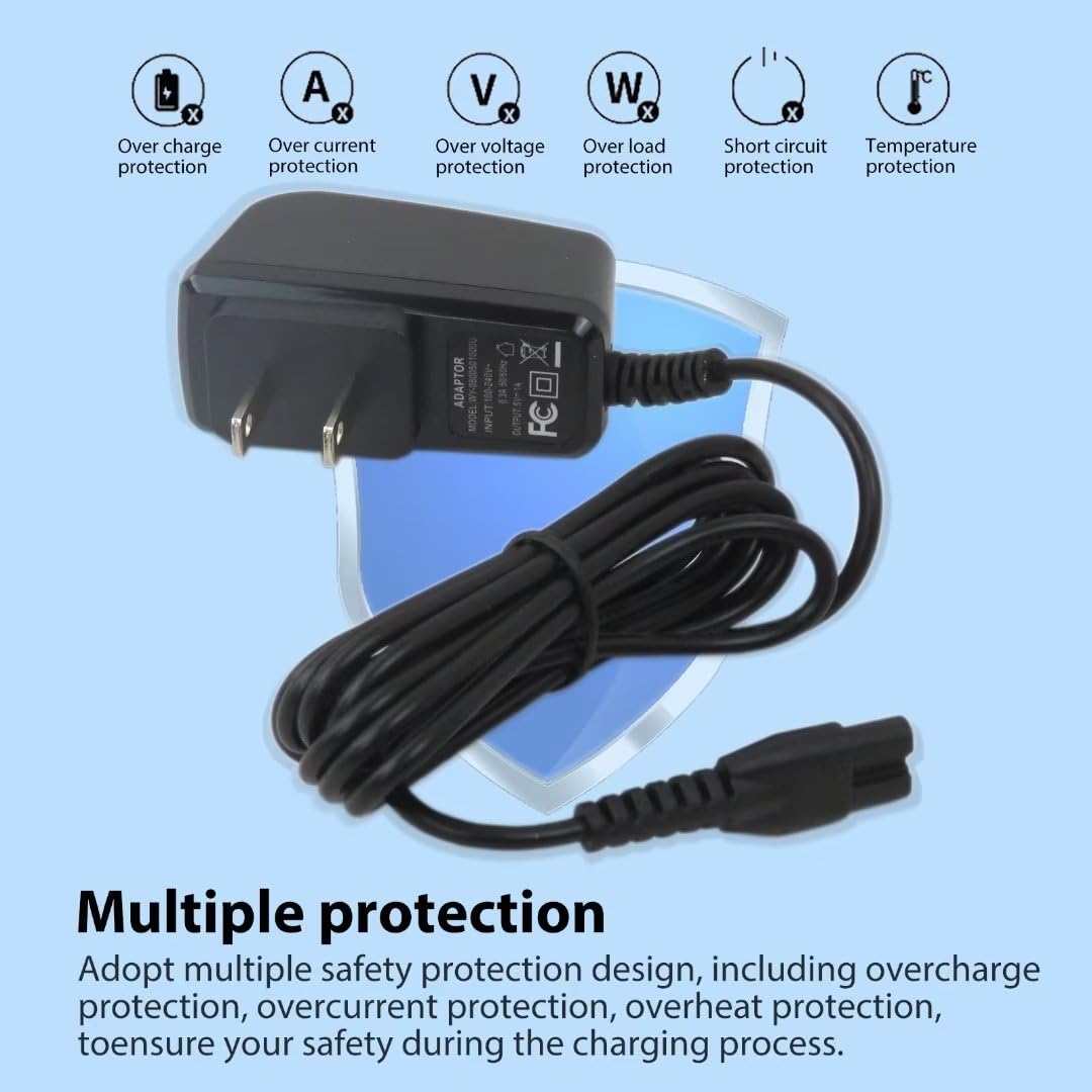 Shaver Power Adapter Supply Cord Replacement for Manscaped Lawn Mower 3.0/2.0 Electric Groin Hair Trimmer