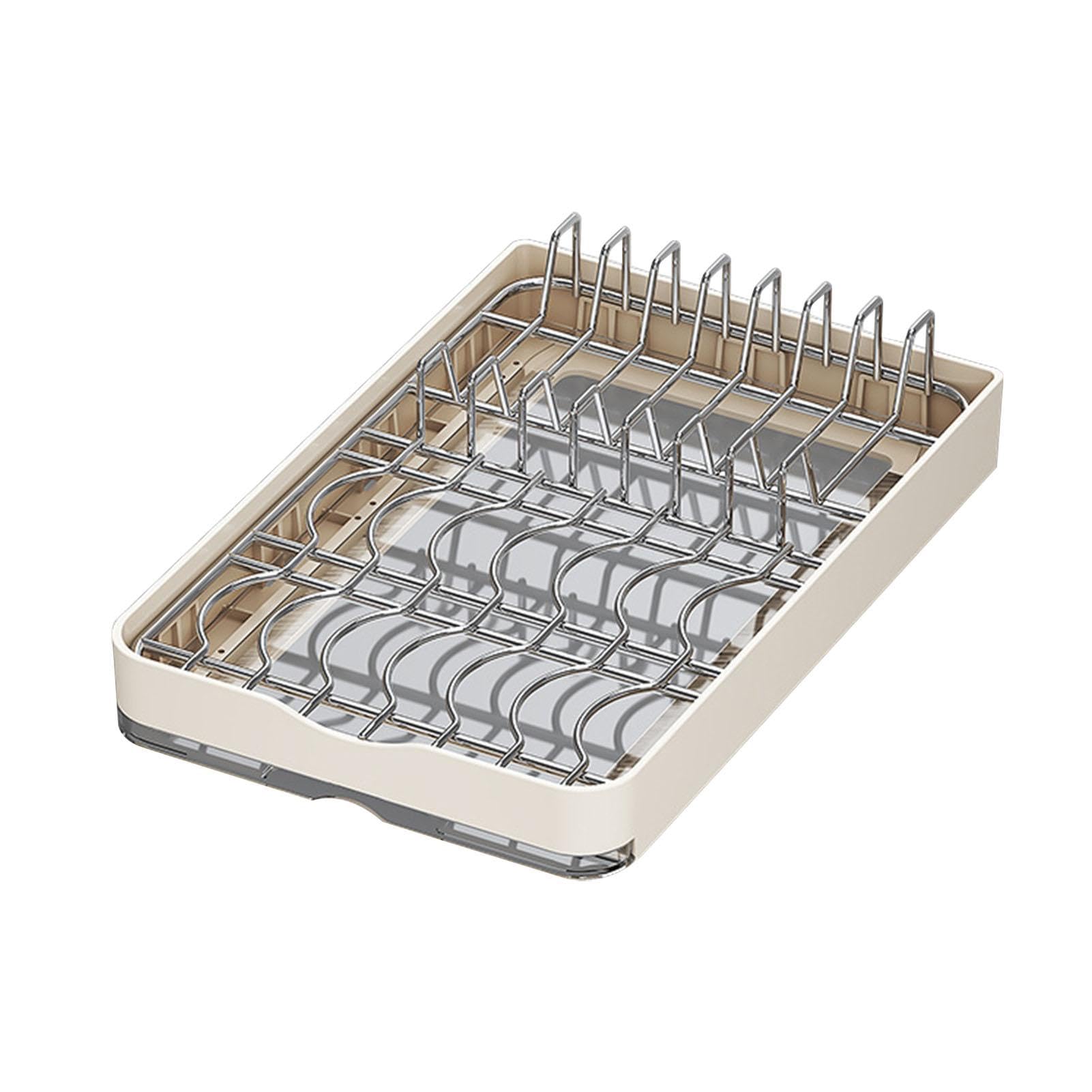 Soporte para platos y cuencos deslizante, ideal para organizar la cocina y el baño