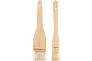 2PCS Flat Hake Paint Brushes for Watercolor
