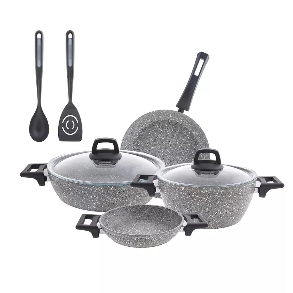 Batterie de cuisine en granit pour des repas de famille sains et sans effort