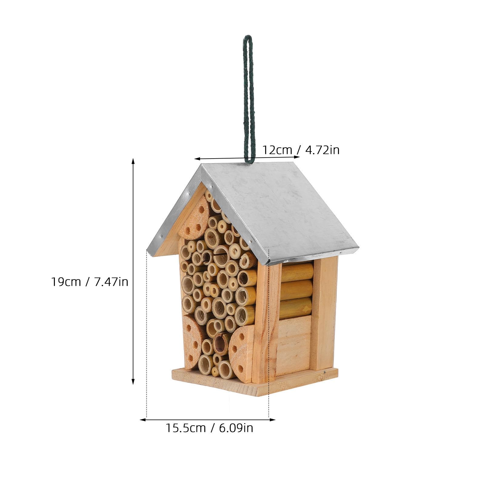 Hängendes Insektenhaus und Eisen Wetterfest für Schmetterlinge und Bestäuber für Garten und Outdoor