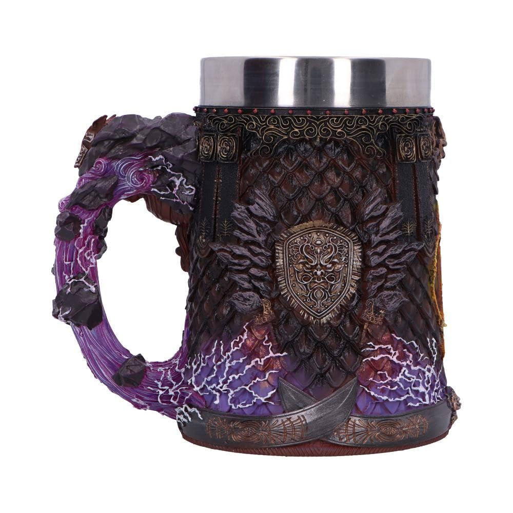 Nemesis Now Elden Ring Starscourge Radahn Tankard, żywica, oficjalny kubek do piwa Elden Ring, wyjmowana wkładka ze stali nierdzewnej, odlewana w najlepszej żywicy, fachowo ręcznie malowany