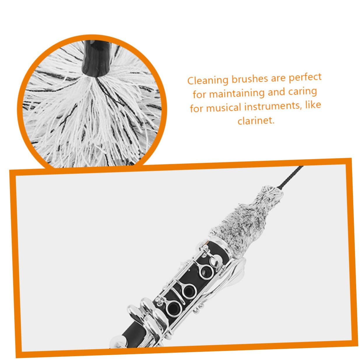 ERINGOGO Versatile Clarinet Cleaning Brush 2 Pack Sax Brush for Professional Maintenance
