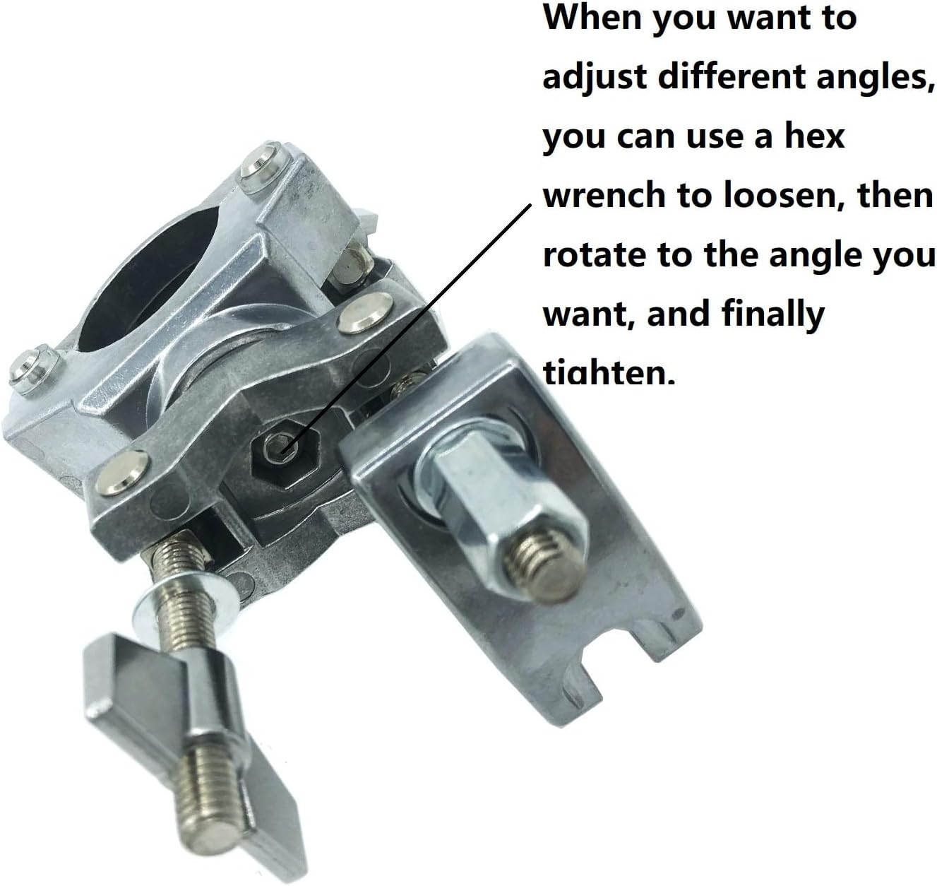 Electronic Drum V Rack Clamp 1.5inch Diameter Drum Rack Multi Clamp for 1/2"-1.5" Electronic Drum Rack Bar