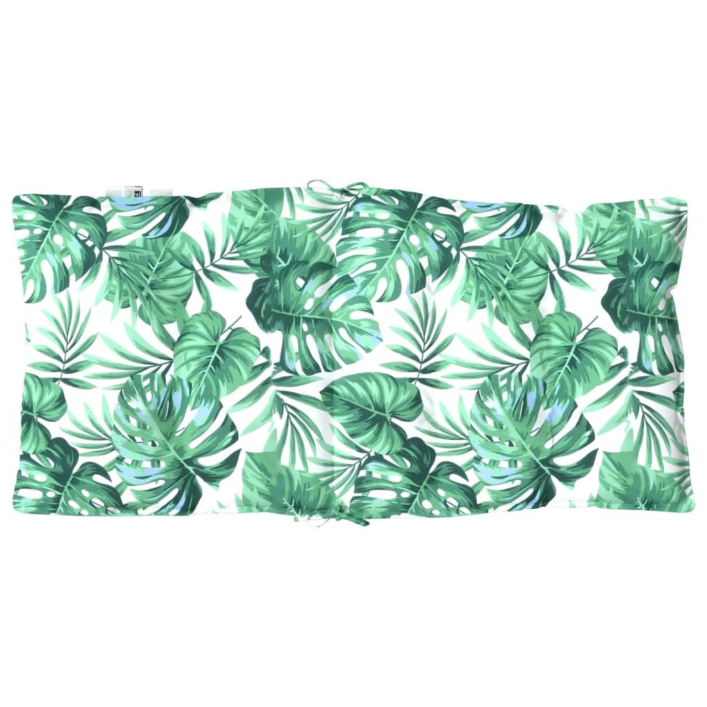 vidaXL Lot de 6 Coussins de Chaise à Dossier Bas, Galette de Siège Imperméable, Coussin d'Extérieur Anti-Glissement Jardin Terrasse, Modèle de Feuille