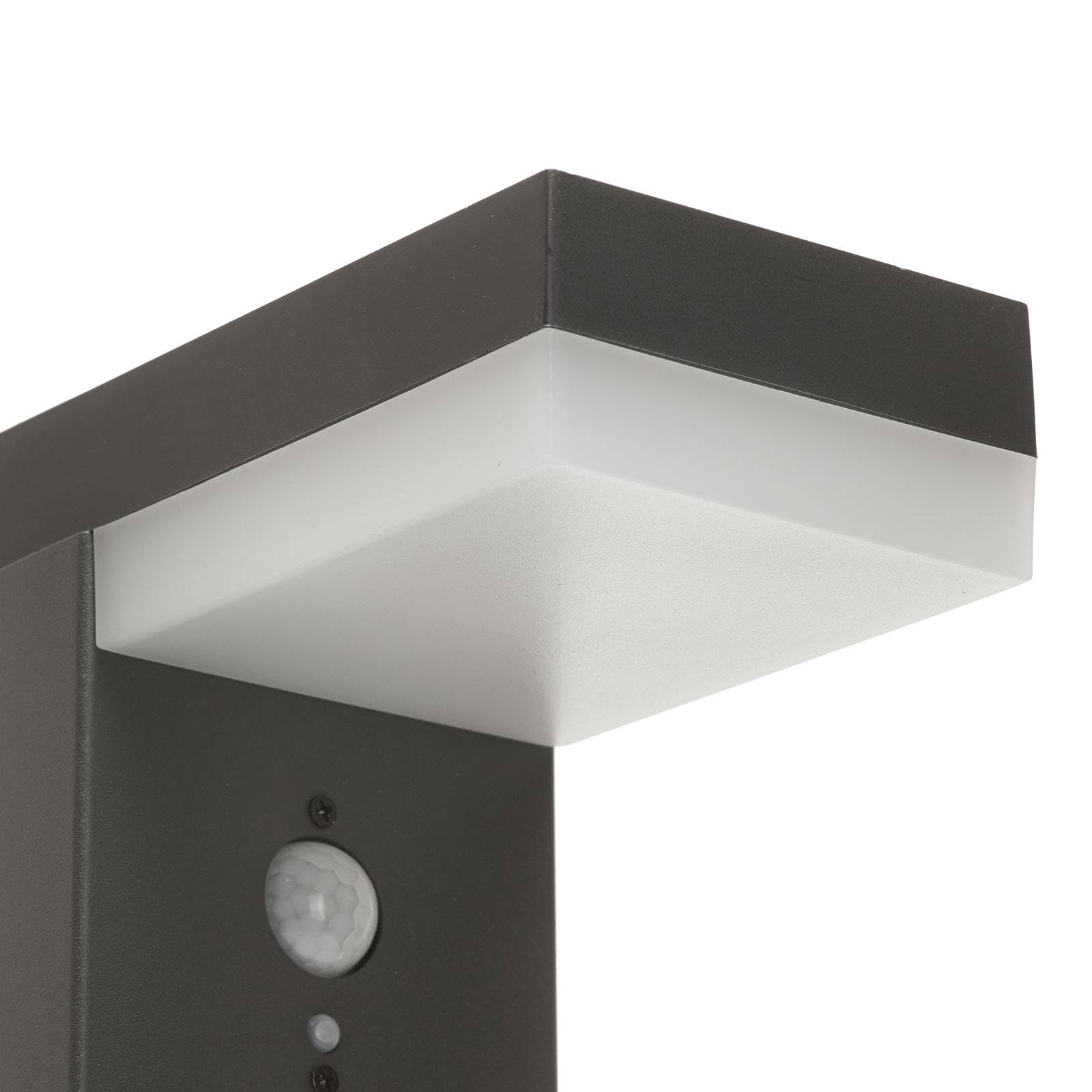 Lindby Lampade solari con sensore di movimento (Moderno) colore Grigio, in Acciaio Inox lampadina inclusa lampada solare giardino